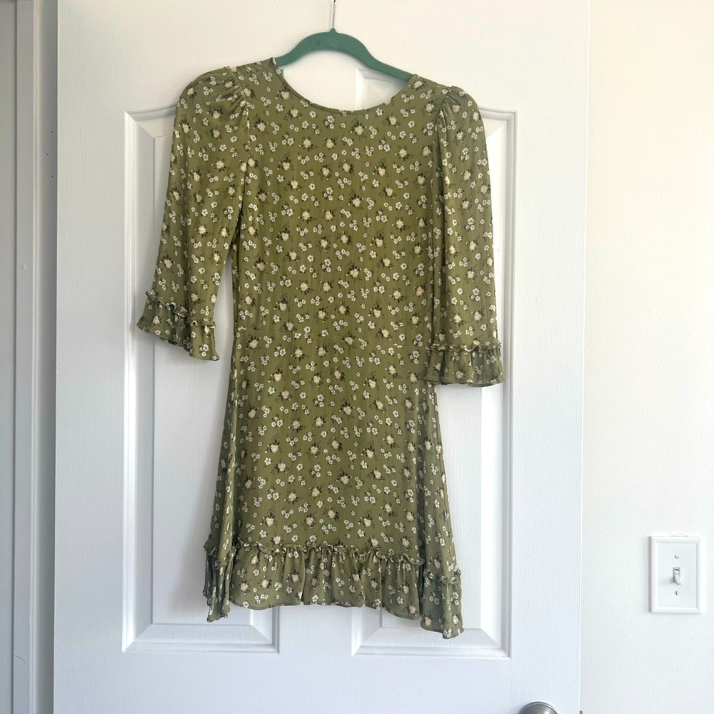Reformation green mini dress